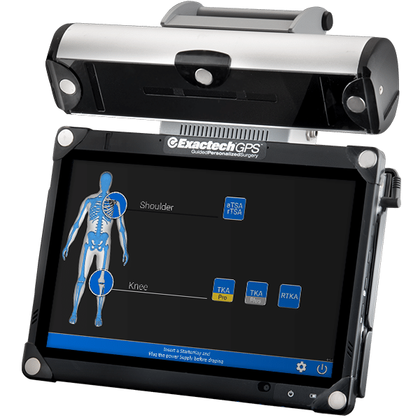 ExactechGPS Guided Personalized Surgery Shoulder and Knee Application. ExactechGPS® is a compact, surgeon controlled, computer-assisted surgical technology that delivers reproducibility in total joint arthroplasty.