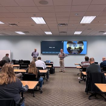 Poly Leader Steven Kurtz PhD of Gyroid presenting at Exactech on advancements in orthopedic bearings and additive PEEK